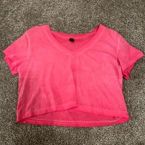 Pink v-neck target top